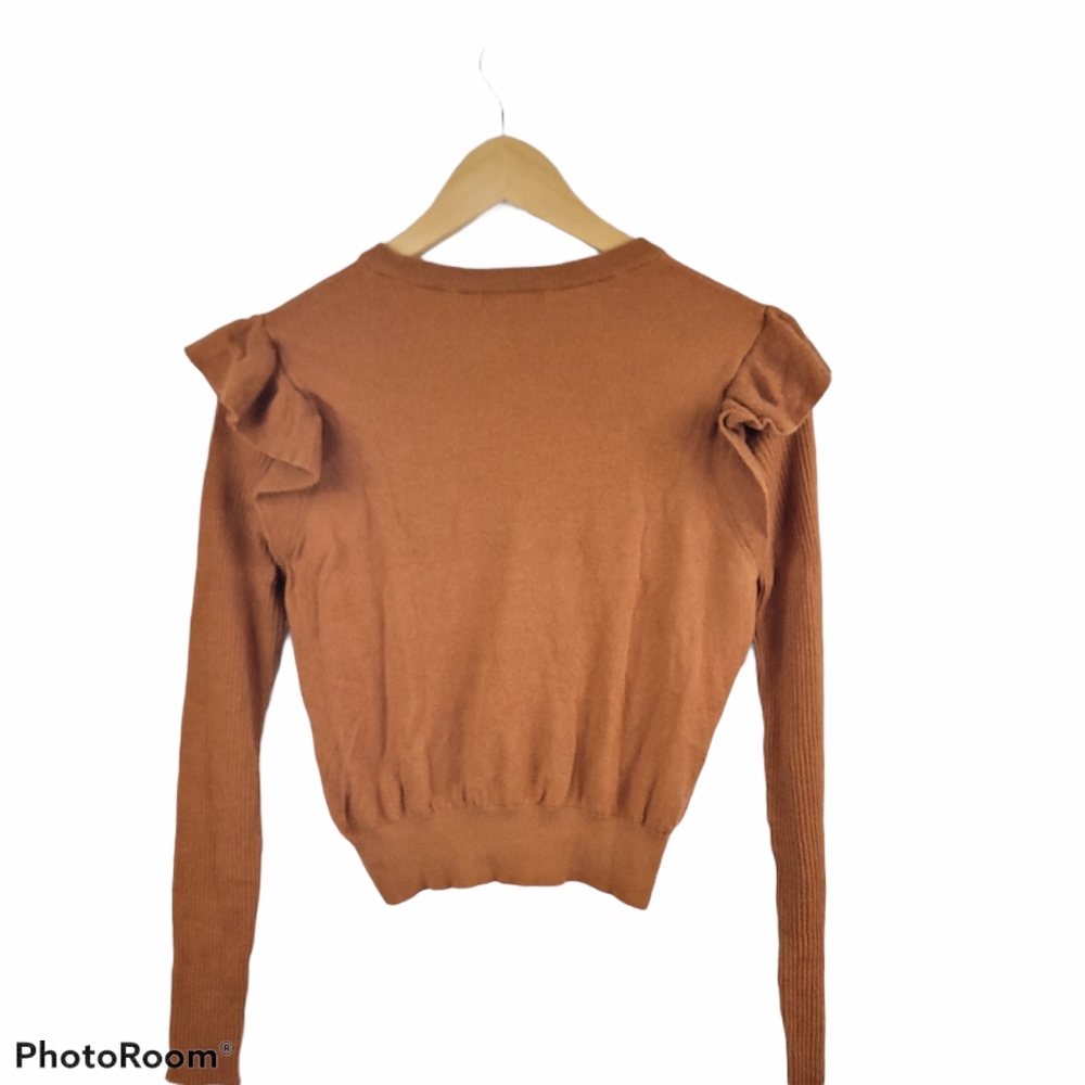 Opening Ceremony Rust Ruffle Sweater - Picture 9 of 9